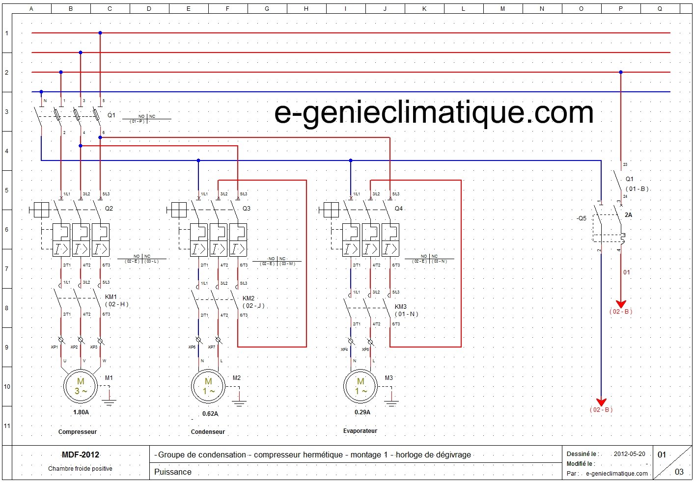 Schema electrique meuble frigorifique