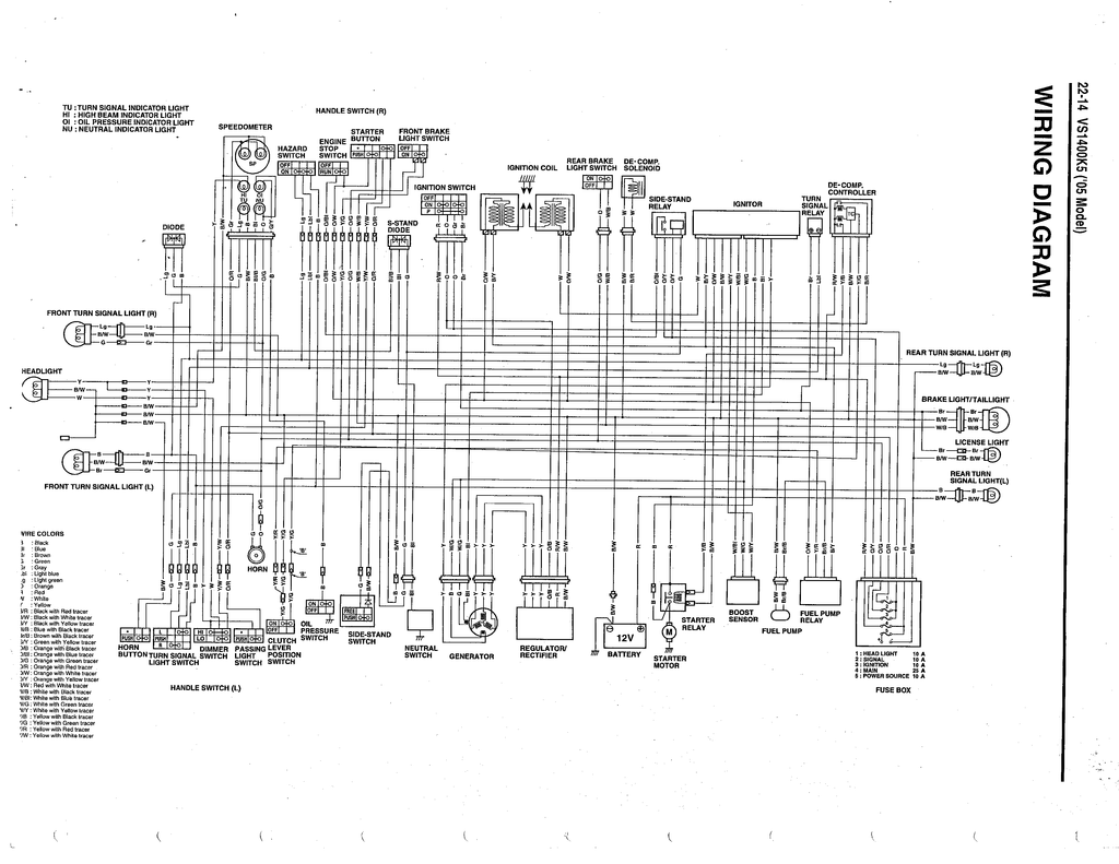 Schema electrique 1400 intruder 1992