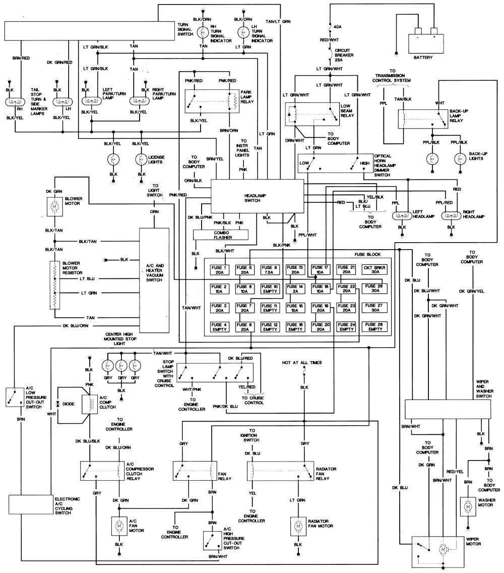 Schema electrique chrysler voyager 1997