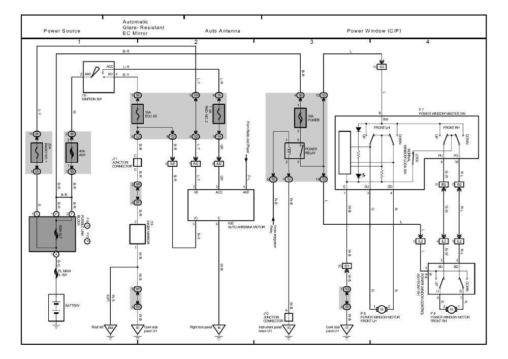 Schema electrique toyota yaris 2004