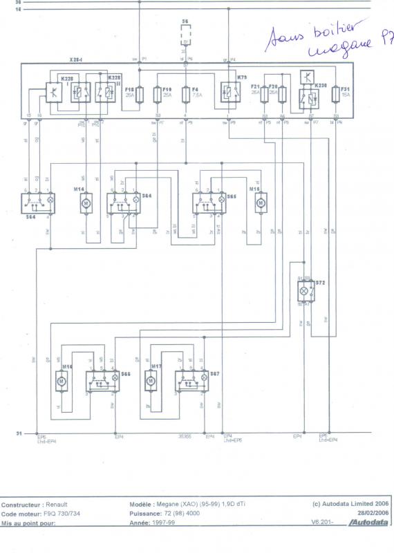 Schema vitre electrique laguna 2