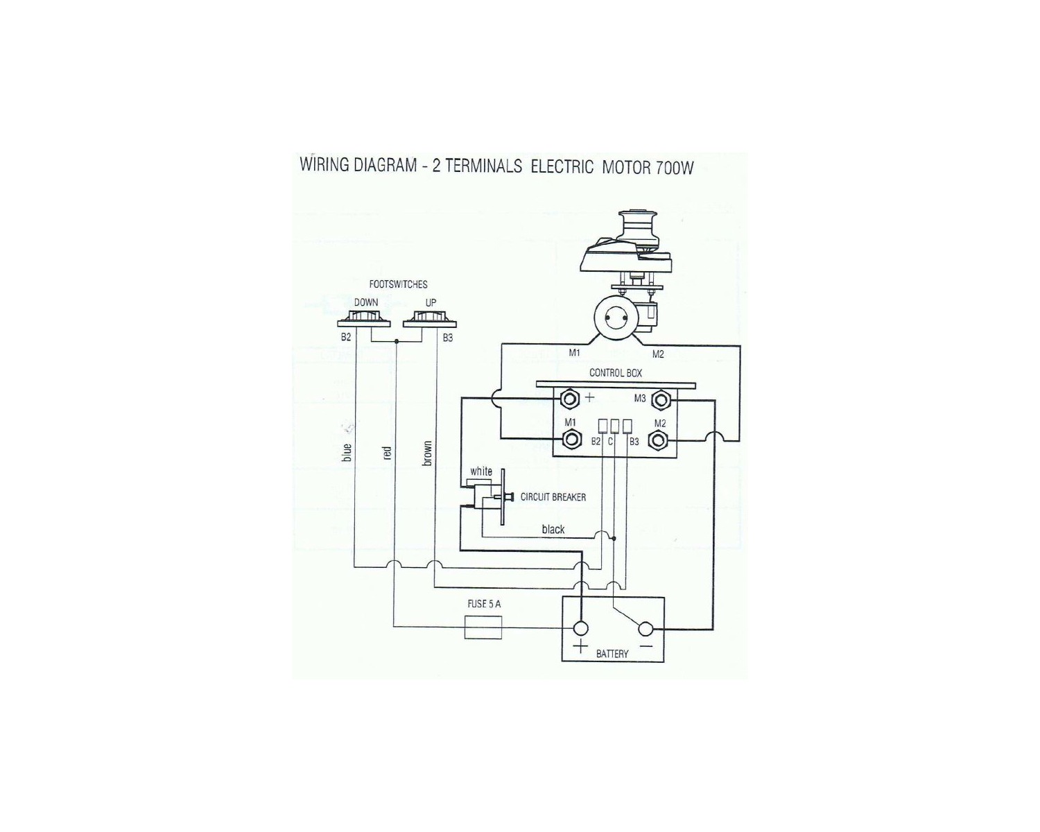 Schema electrique guindeau lofrans