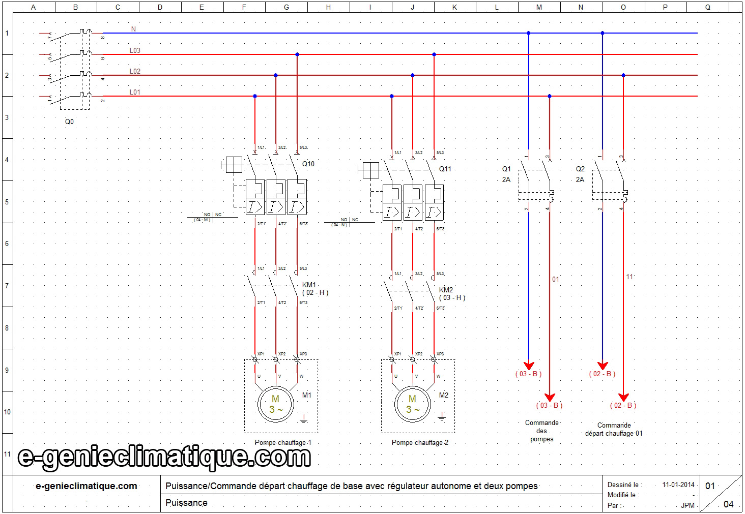Pompe a chaleur schema electrique
