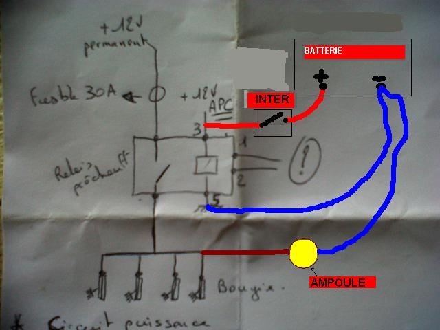 Schema electrique temporisateur de prechauffage