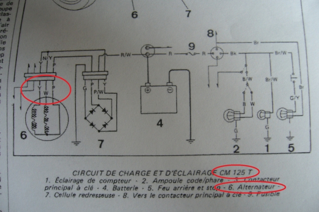 Schema electrique cm 125