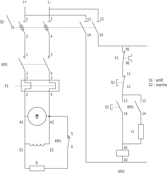 Schema electrique puissance moteur