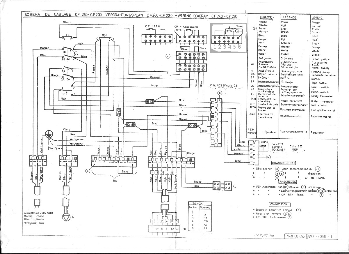 Schema electrique pour chaudiere fioul