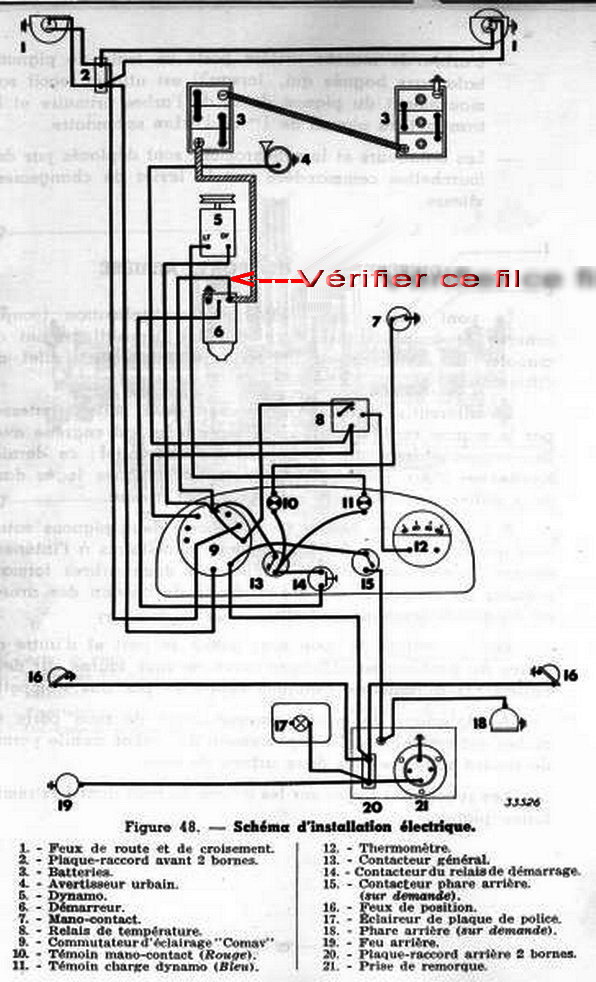 Schema electrique tracteur renault super 6