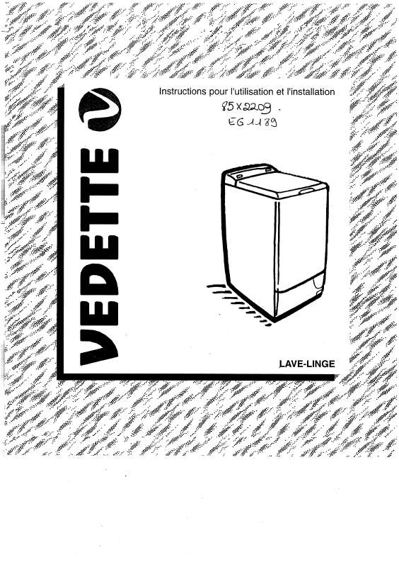 Schema electrique machine a laver vedette