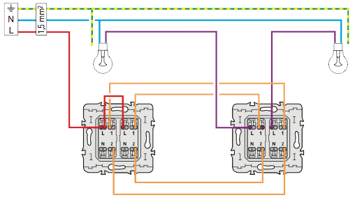 Schema electrique va et vient avec variateur