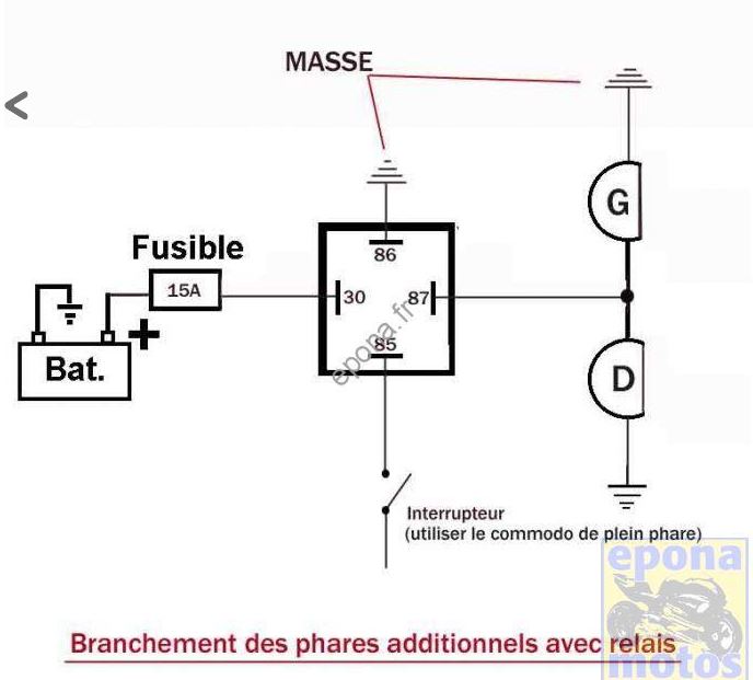 Schema electrique pour feux de jour