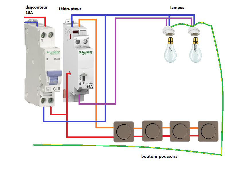 Schema electrique unipolaire