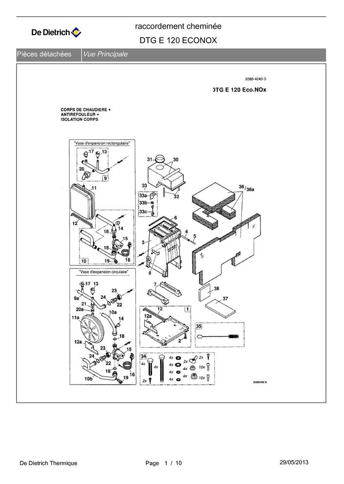 Schema electrique chaudiere de dietrich gt 120