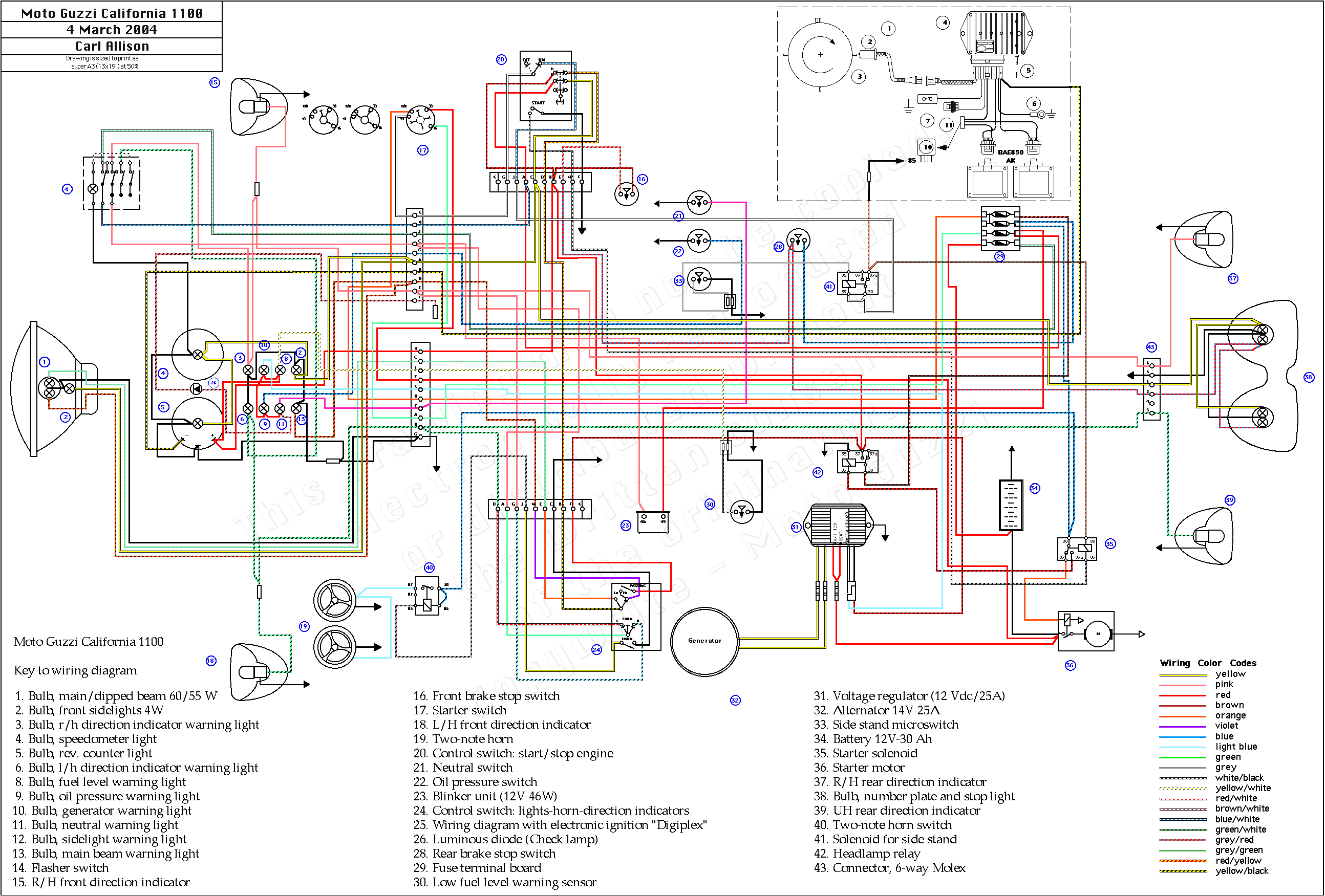 Schema electrique moto guzzi california 2