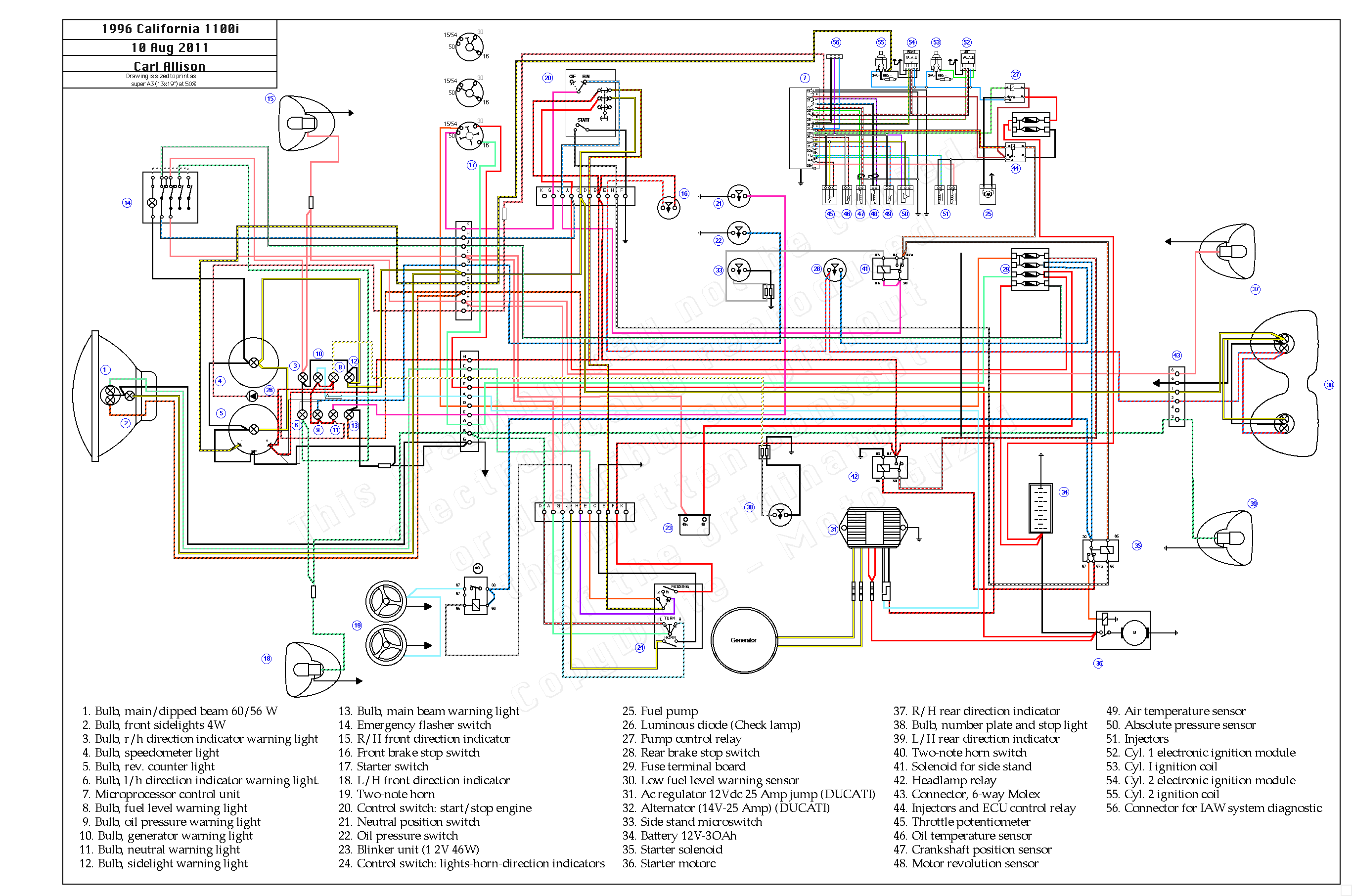 Schema electrique ducati 996