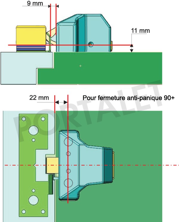 Schema de la gache electrique