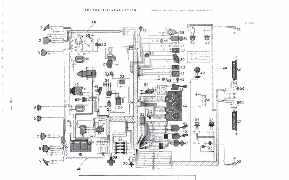 Schema electrique citroen ds