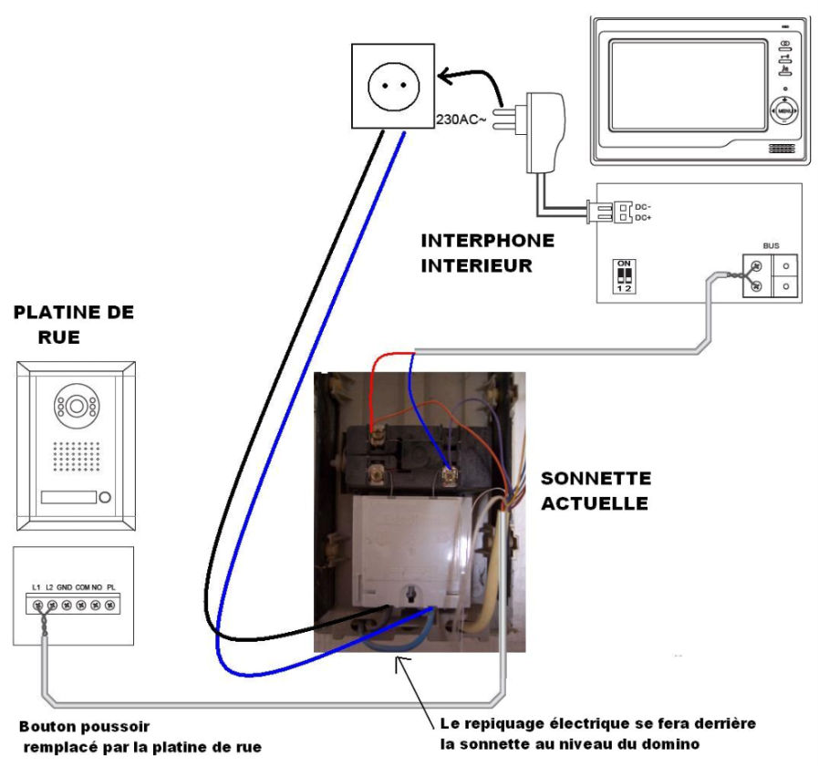 Schema electrique d'une sonnette