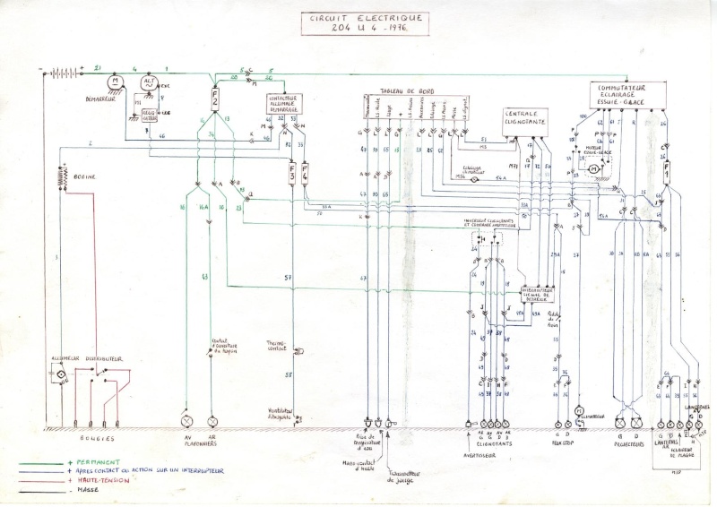 Schema electrique 304 cabriolet