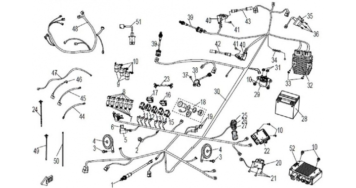 Schema electrique quad sym 300