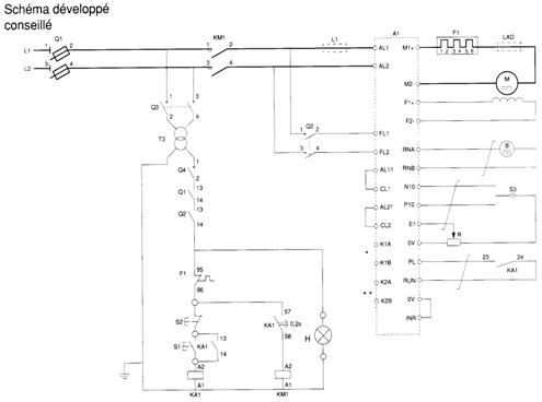 Schema electrique avec variateur de vitesse
