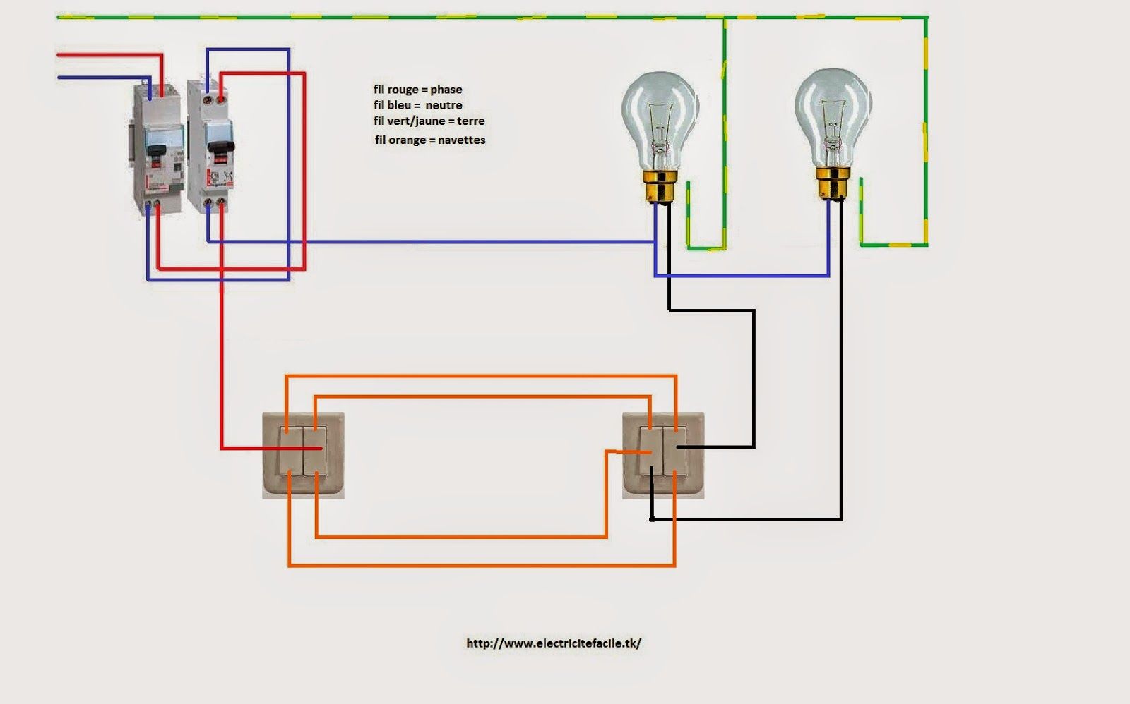 Schema electrique d'un double allumage