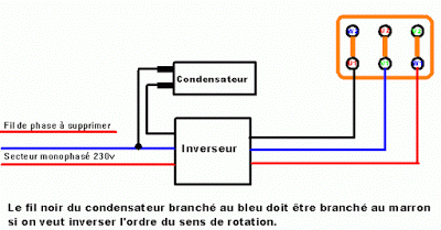 Schema electrique moteur 380v en 220v