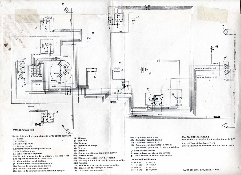 Schema electrique suzuki ts 50