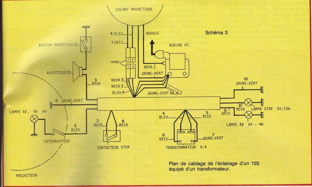 Schema electrique allumage 103 spx