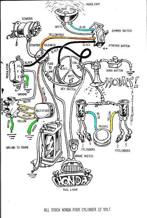 Schema electrique honda cb 550 four