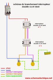 Schema electrique d un double va et vient