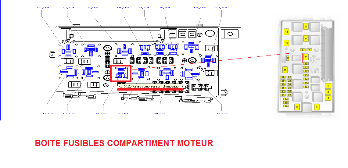 Schema electrique leve vitre opel astra