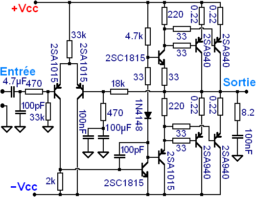 Schéma electrique amplificateur