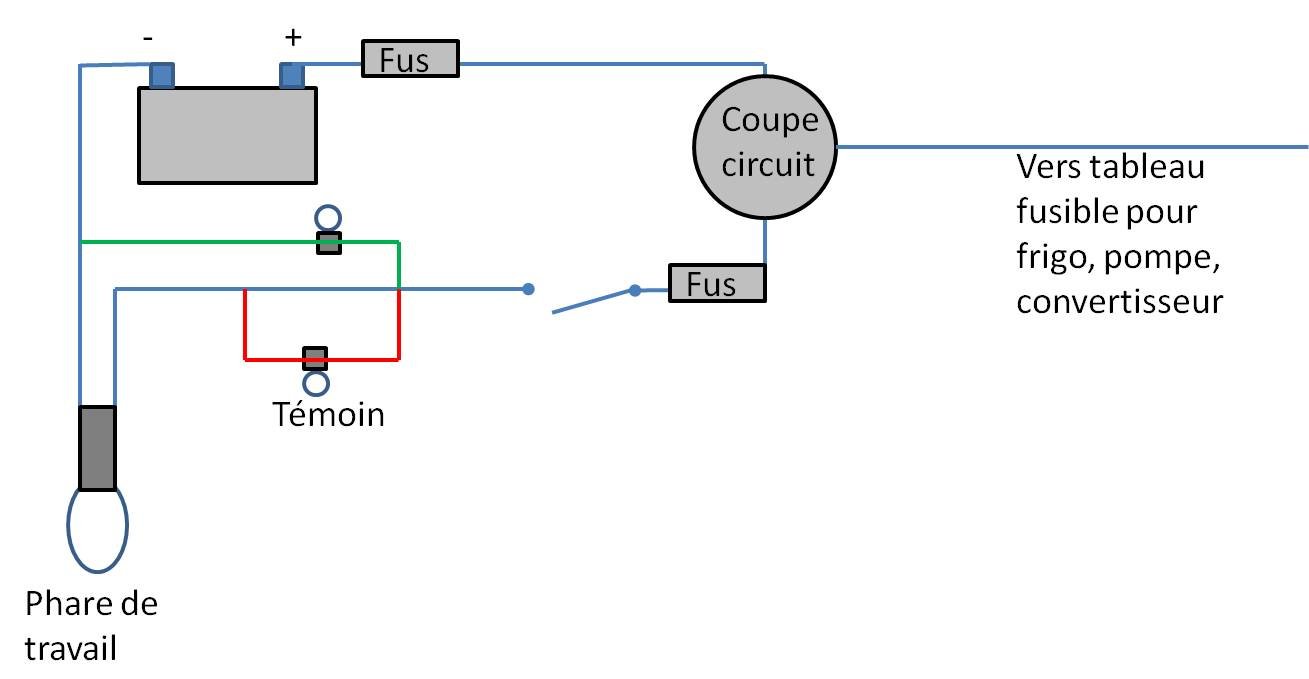 Schema electrique pour phare
