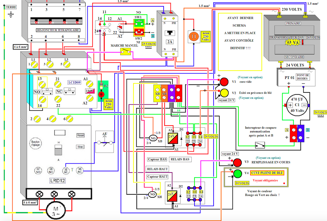 Schema electrique moteur 380 220