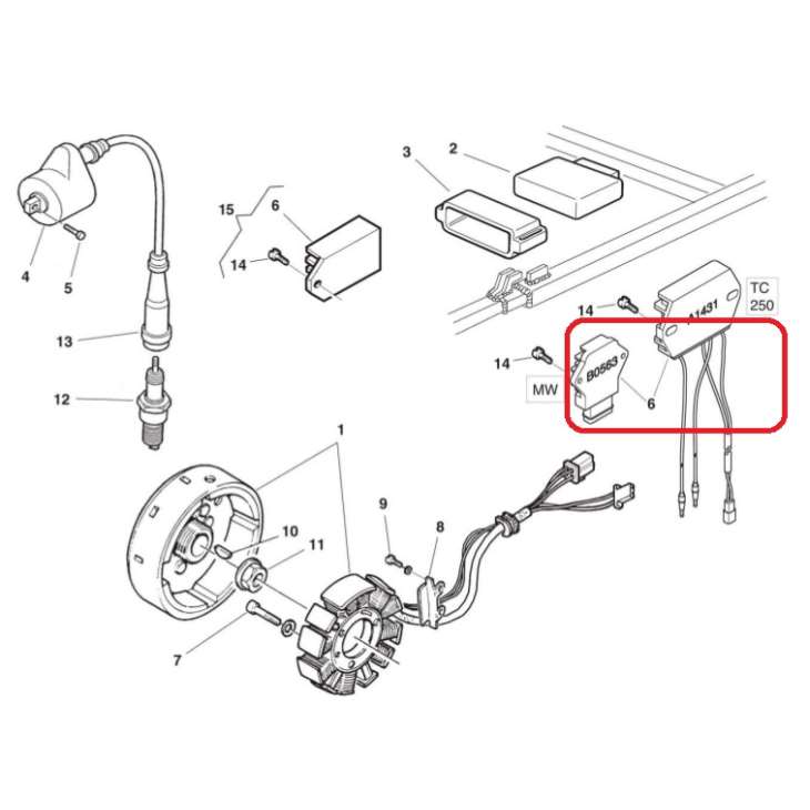 Schema electrique husqvarna 125 wr