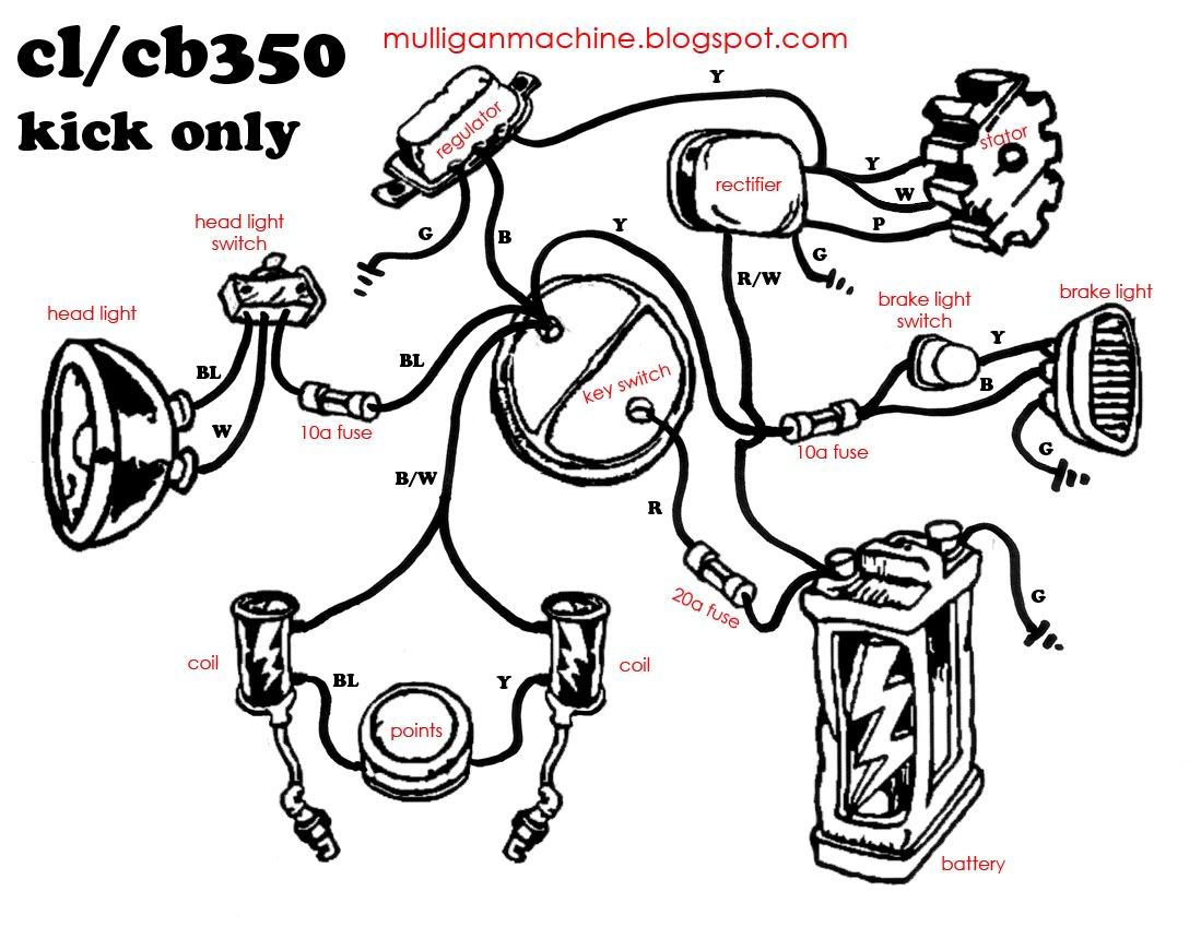 Schema electrique honda cb 350