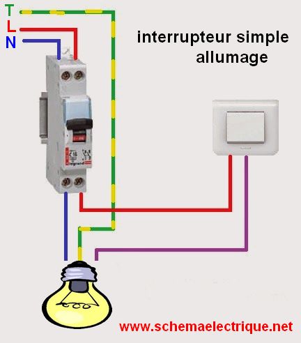 Schema electrique interrupteur lumiere
