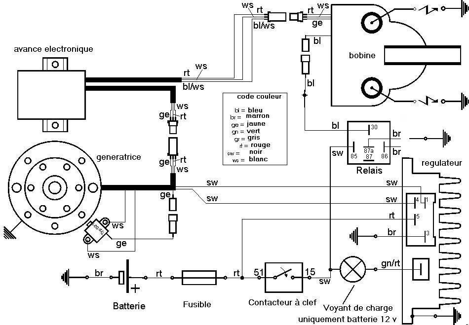 Schema electrique yamaha 650 xs