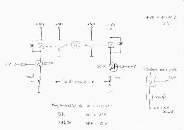Schema electrique porte automatique poulailler