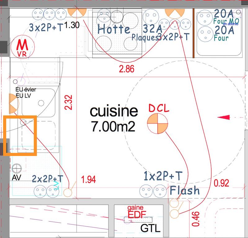 Schema alimentation electrique cuisine