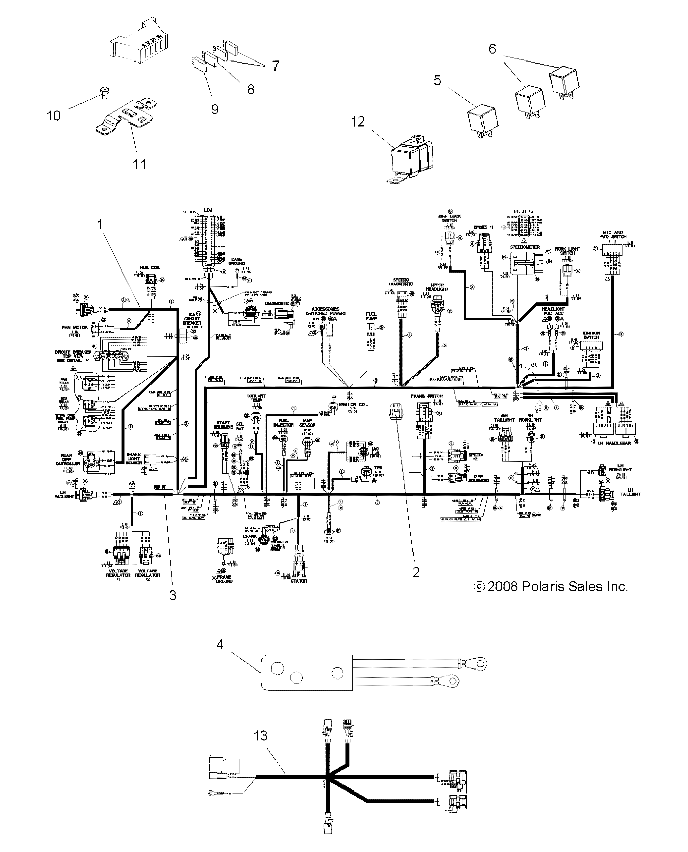 Schema electrique polaris sportsman 800