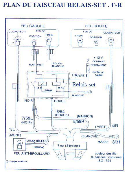 Schema electrique d'un crochet d'attelage