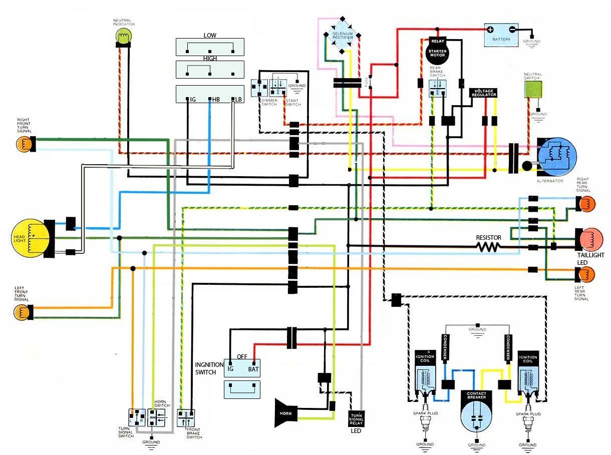 Schema electrique honda 400 cmt