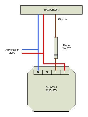 Schema electrique thermostat 3 fils