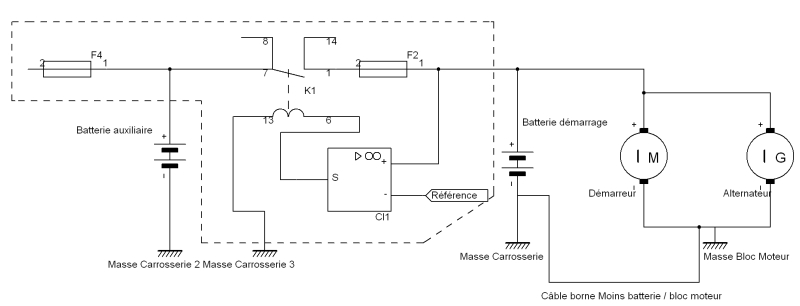 Schema electrique batterie externe
