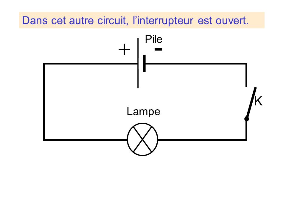 Schema electrique interrupteur ouvert