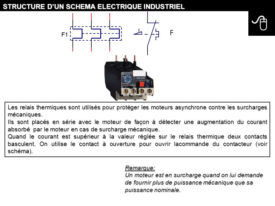 Schema electrique contacteur et relais thermique