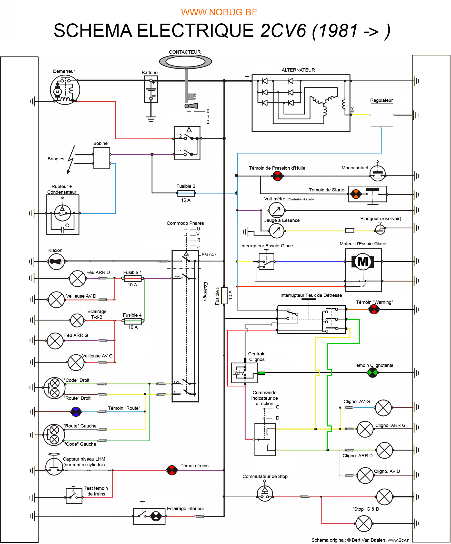 Schema electrique alternateur mehari