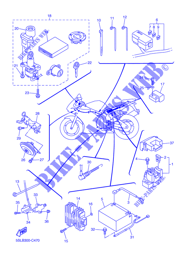 Schema faisceau electrique yamaha r6